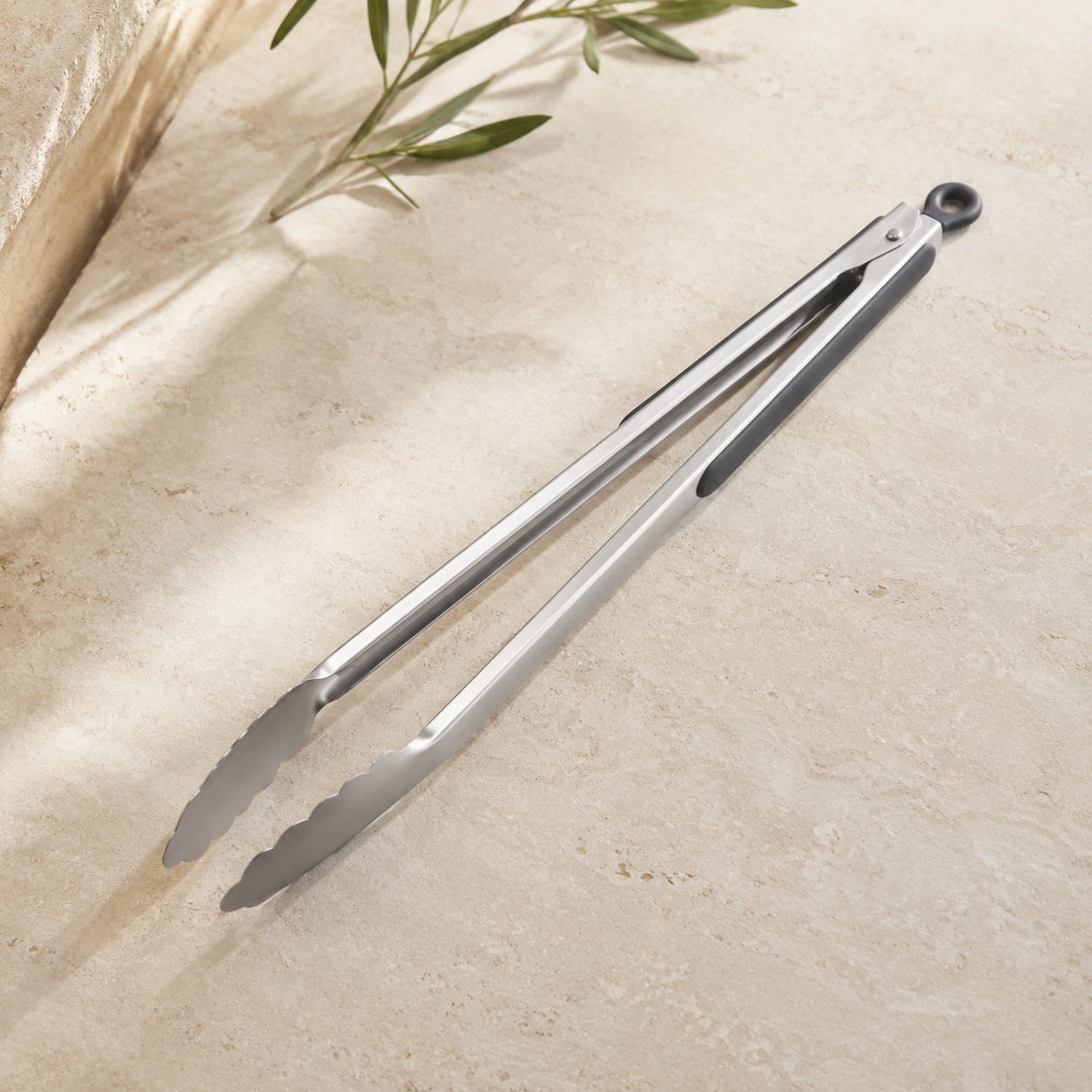 Long Stainless Steel BBQ Tongs – 40 cm – product image 1
