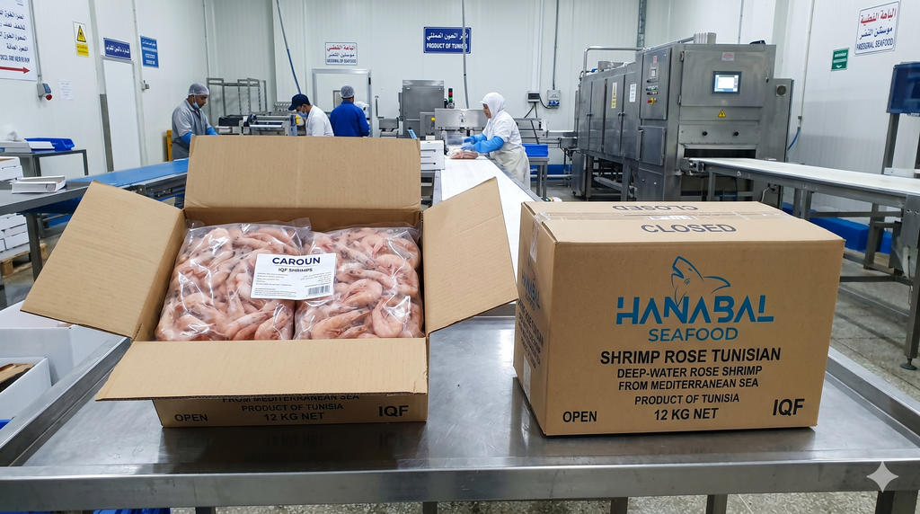 Premium Wild-Caught Tunisian Rose Shrimp – Large Calibre (20/30)